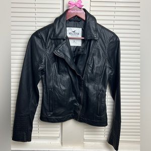 Hollister Black Leather Jacket